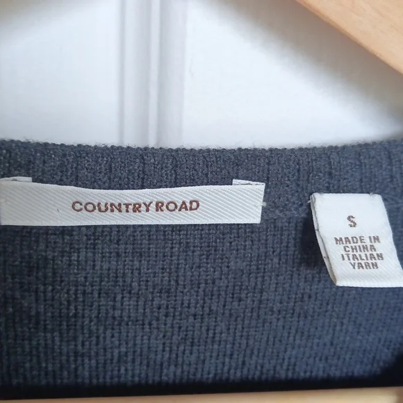 🐑 Ptp16.5“-20" Italian Yarn Women's Gray Cardigan Sweater NWOT - Picture 3 of 9